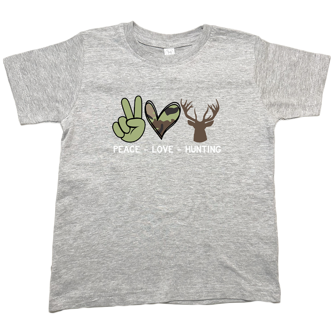 Peace Love Hunting Toddler Tee