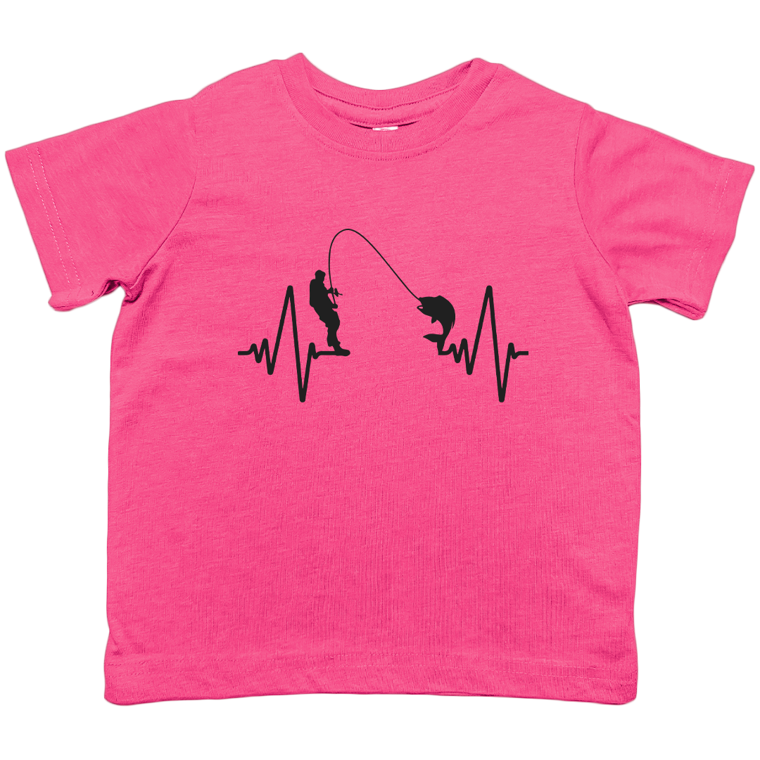 Fishing Heartbeat Kids Tee