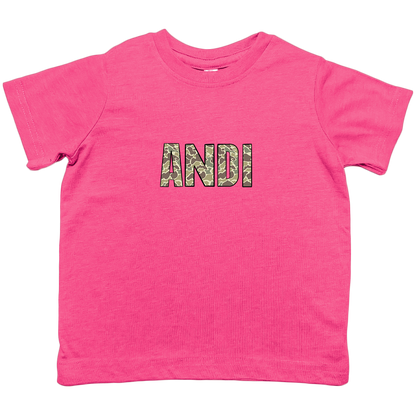 Personalized Camo Name Kids Tee