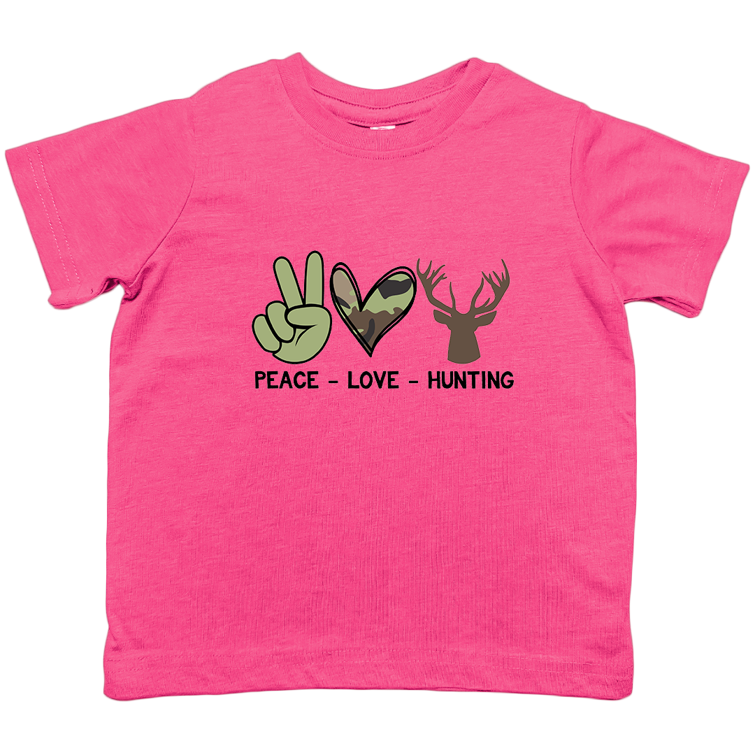 Peace Love Hunting Toddler Tee