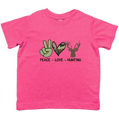 Peace Love Hunting Toddler Tee