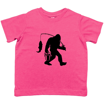 Fishing Sasquatch Kids Tee