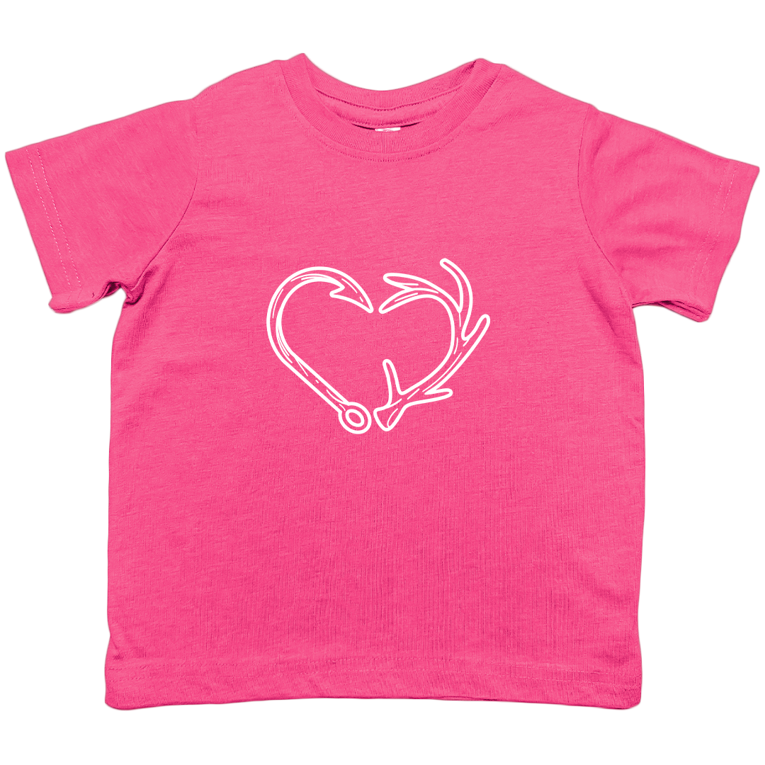 Hook Antler Heart Toddler Tee