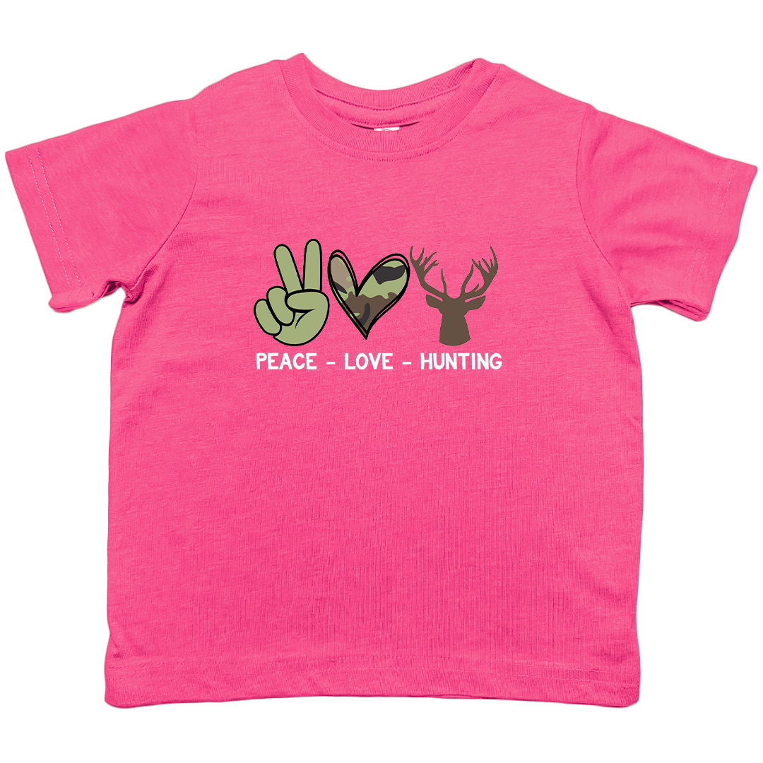 Peace Love Hunting Toddler Tee