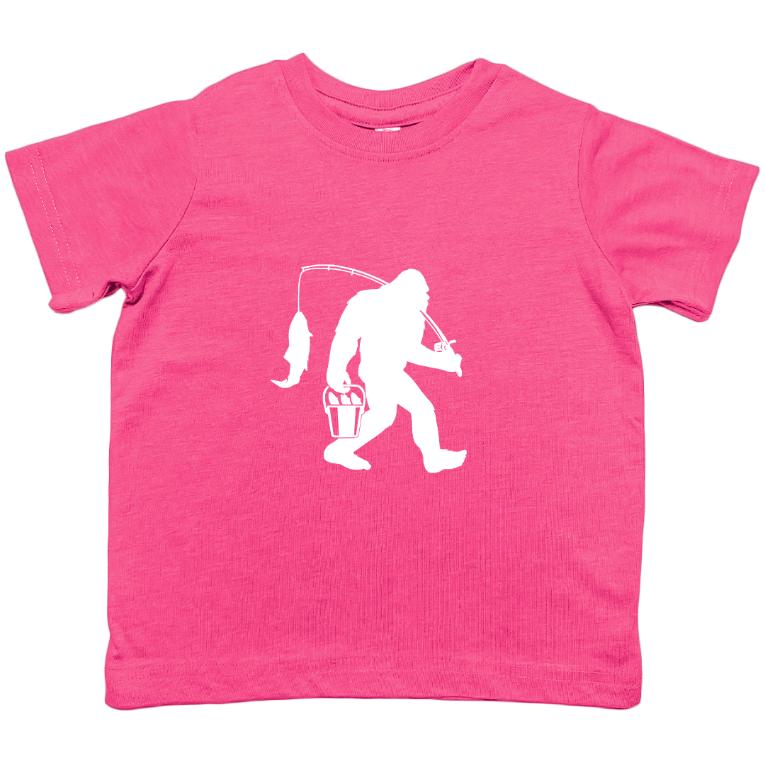 Fishing Sasquatch Kids Tee