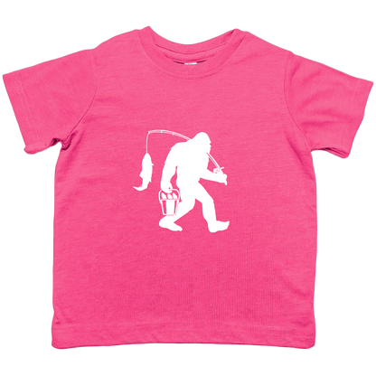 Fishing Sasquatch Kids Tee