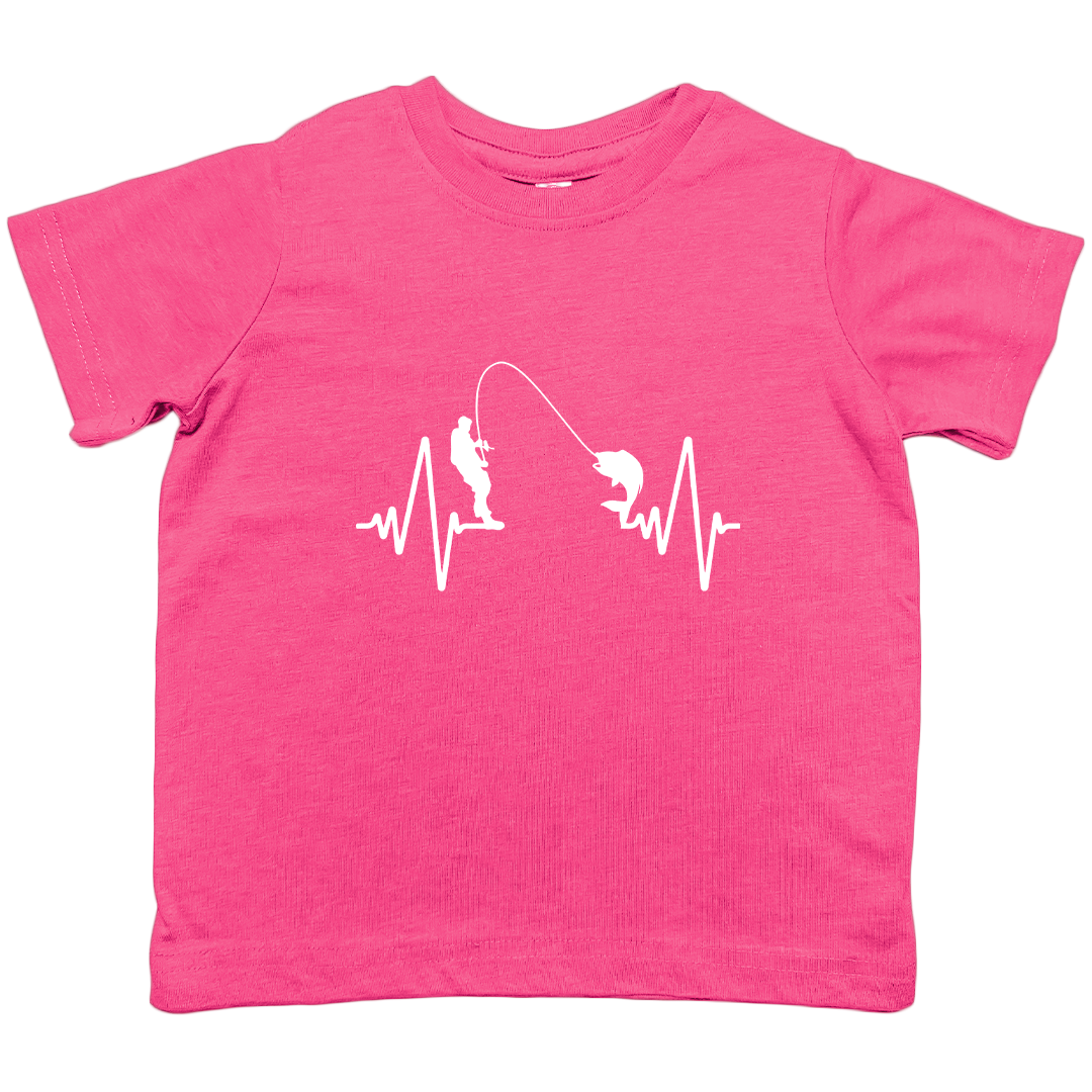 Fishing Heartbeat Kids Tee