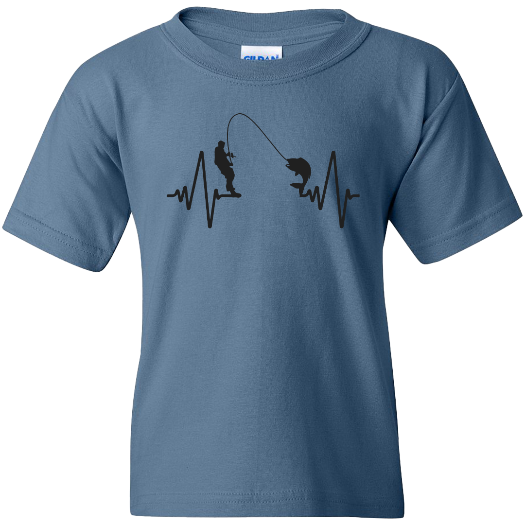 Fishing Heartbeat Adult Tee