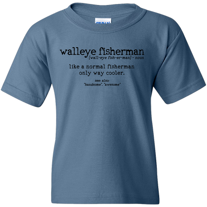 Walleye Fisherman Definition Kids Tee