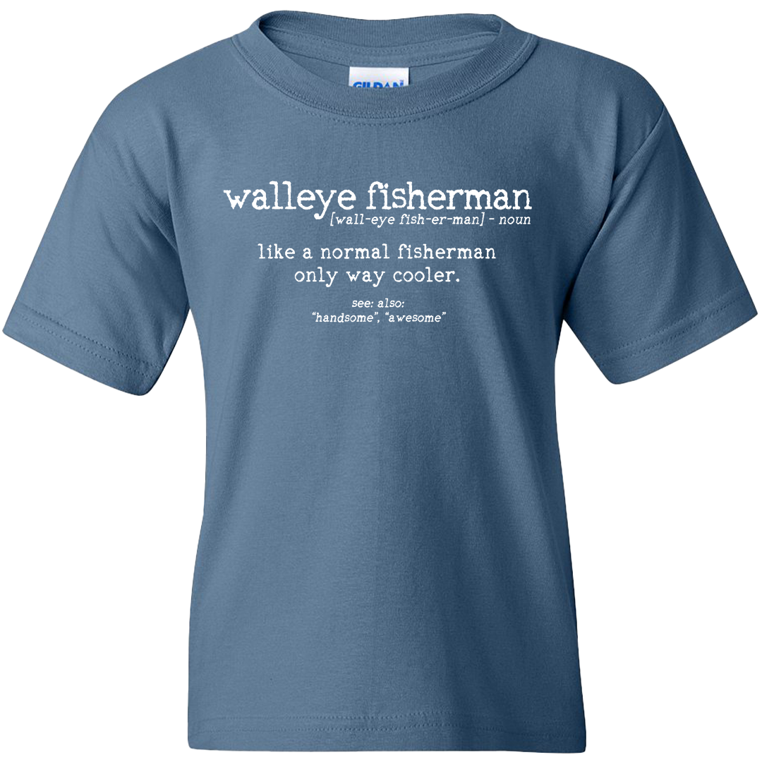 Walleye Fisherman Definition Kids Tee