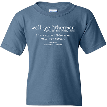 Walleye Fisherman Definition Kids Tee