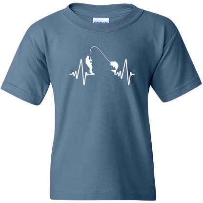 Fishing Heartbeat Kids Tee