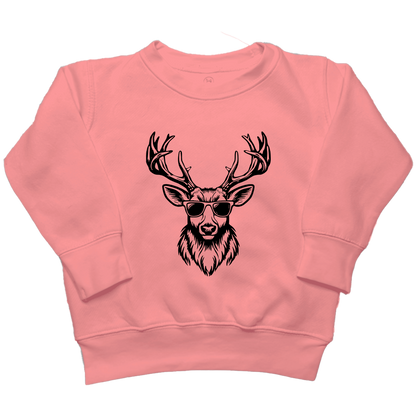 Cool Deer Toddler Crew Neck Sweatshirt