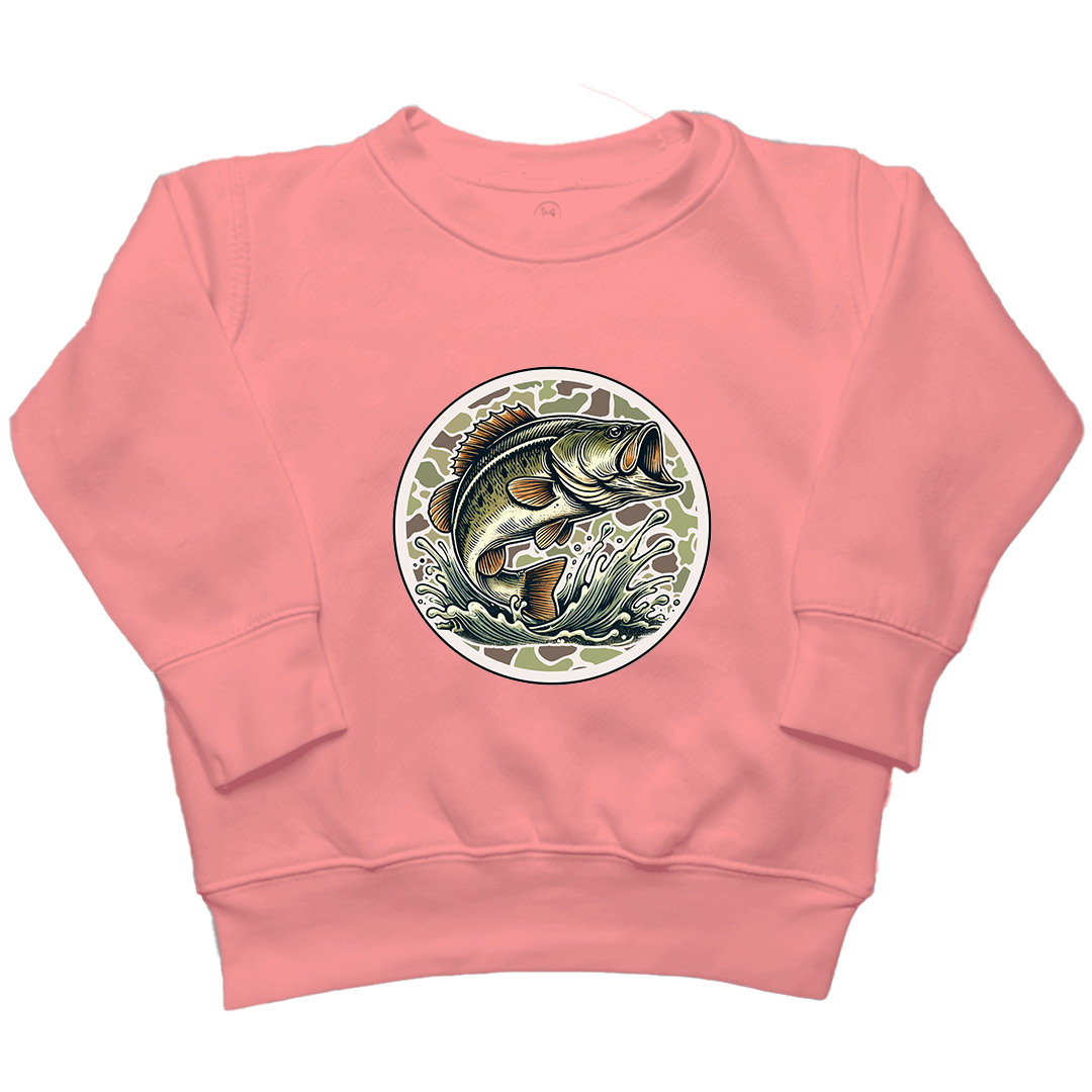 Jumping Bass Toddler Crew Neck Sweatshirt