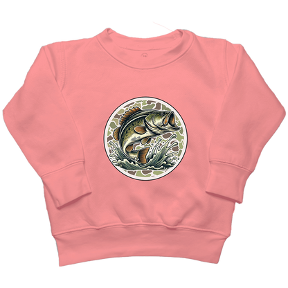 Jumping Bass Toddler Crew Neck Sweatshirt