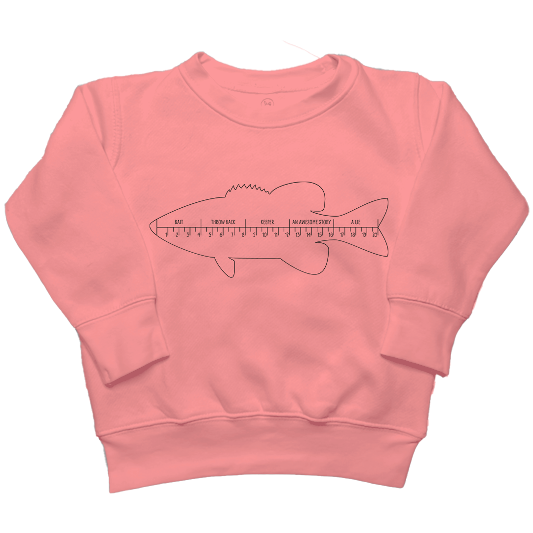 Fishing Ruler Toddler Crew Neck Sweatshirt