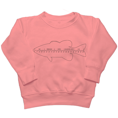 Fishing Ruler Toddler Crew Neck Sweatshirt