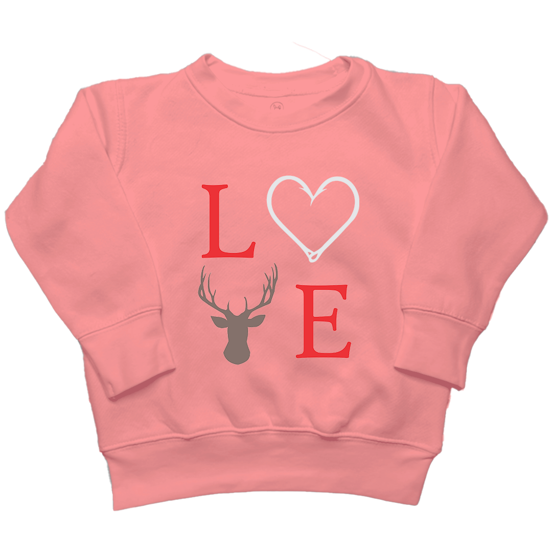 Buck Love Toddler Crew Neck Sweatshirt