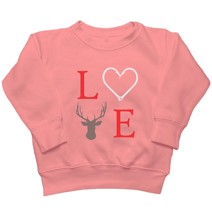 Buck Love Toddler Crew Neck Sweatshirt