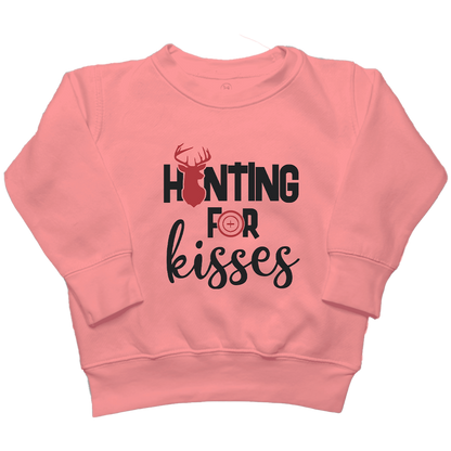 Hunting For Kisses Toddler Crew Neck Sweatshirt