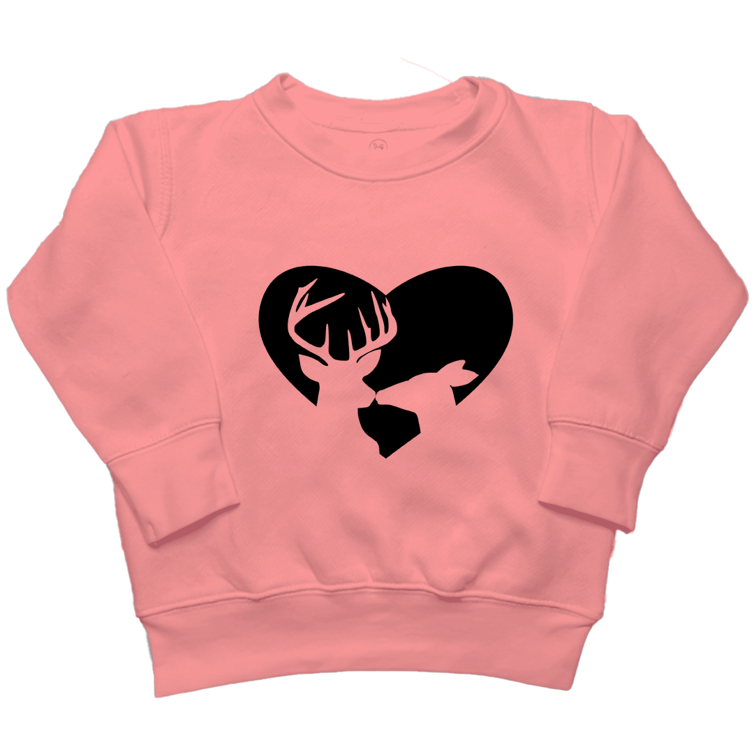 Deer Romance Toddler Crew Neck Sweatshirt