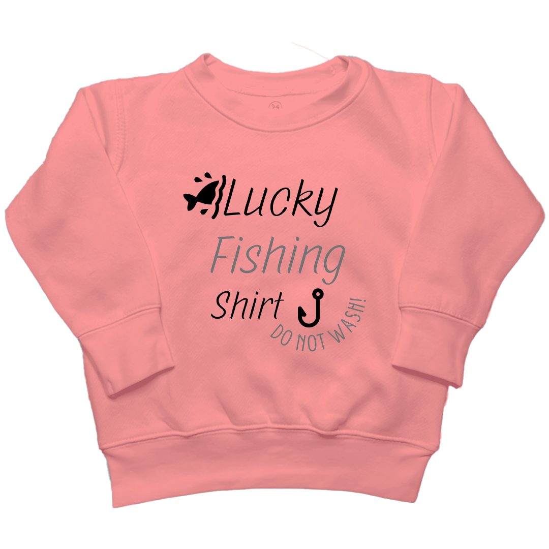 Lucky Fishing Shirt Toddler Crew Neck Sweatshirt