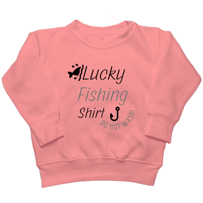 Lucky Fishing Shirt Toddler Crew Neck Sweatshirt