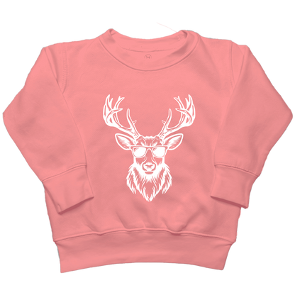 Cool Deer Toddler Crew Neck Sweatshirt