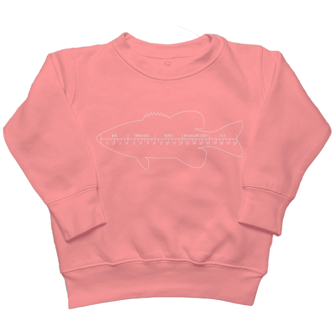 Fishing Ruler Toddler Crew Neck Sweatshirt