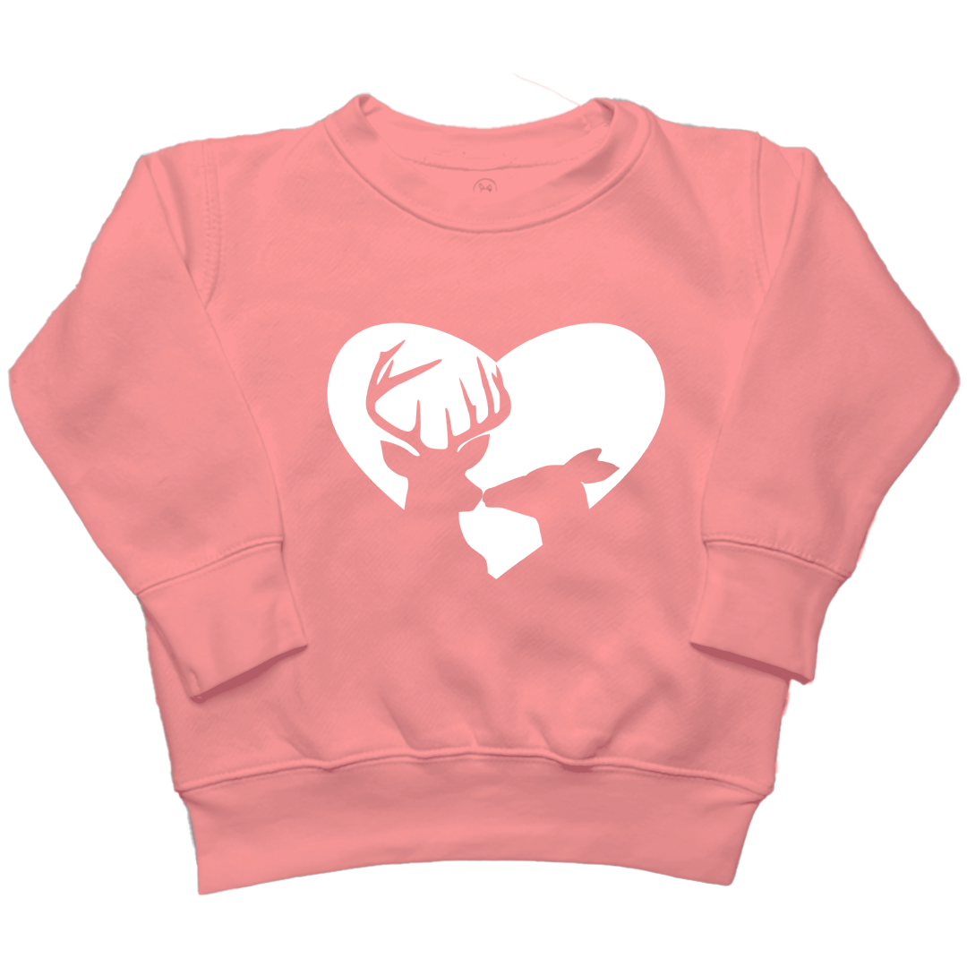 Deer Romance Toddler Crew Neck Sweatshirt