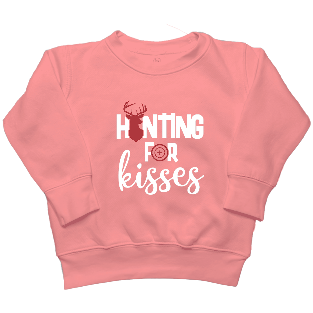 Hunting For Kisses Toddler Crew Neck Sweatshirt