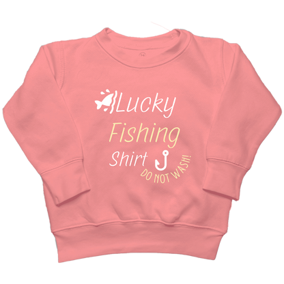 Lucky Fishing Shirt Toddler Crew Neck Sweatshirt