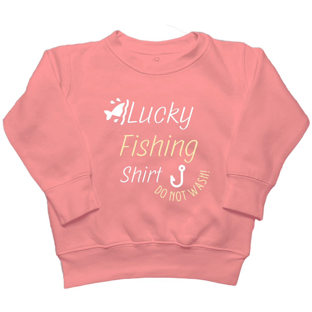 Lucky Fishing Shirt Toddler Crew Neck Sweatshirt