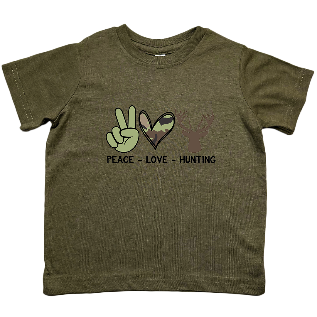 Peace Love Hunting Toddler Tee