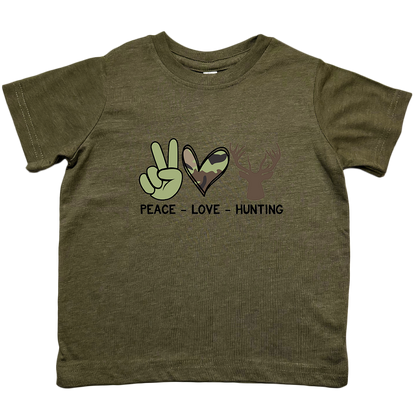 Peace Love Hunting Toddler Tee