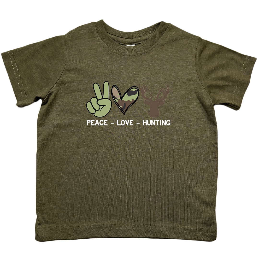 Peace Love Hunting Toddler Tee