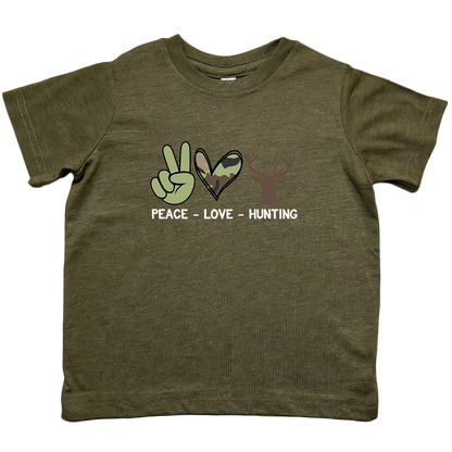 Peace Love Hunting Toddler Tee