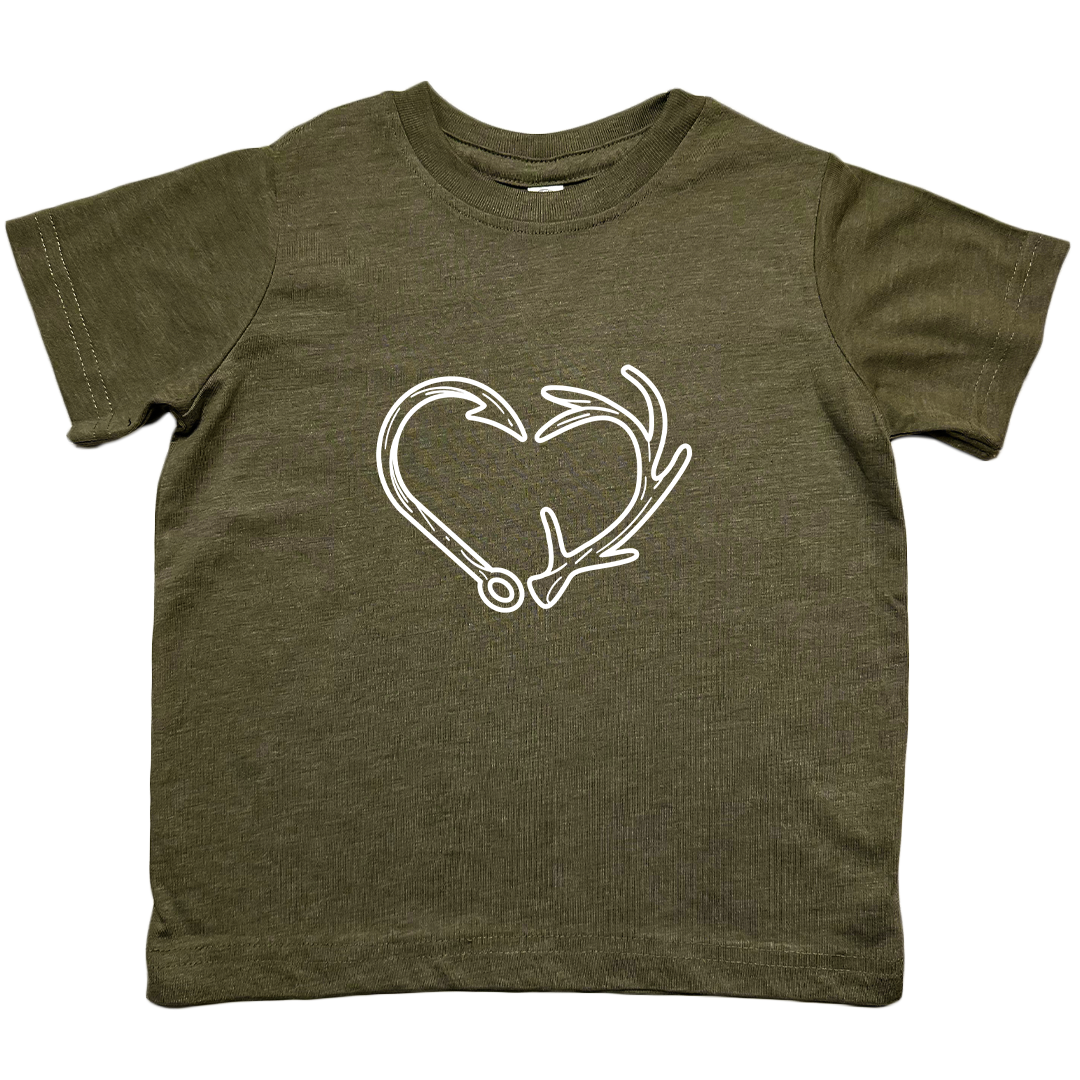 Hook Antler Heart Toddler Tee