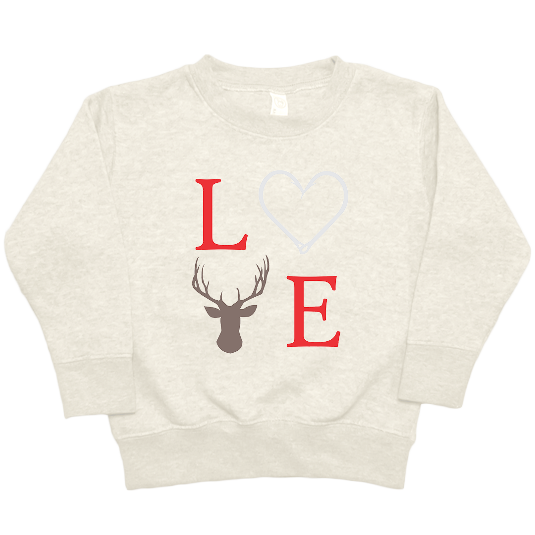 Buck Love Toddler Crew Neck Sweatshirt