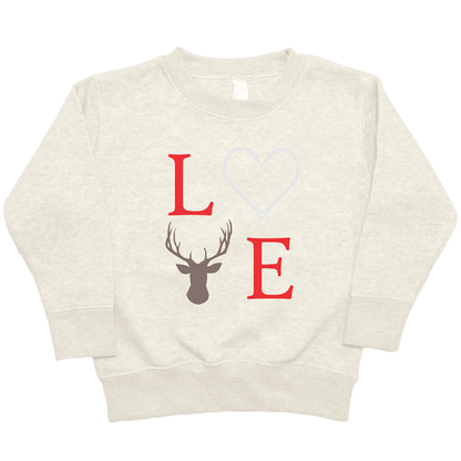 Buck Love Toddler Crew Neck Sweatshirt