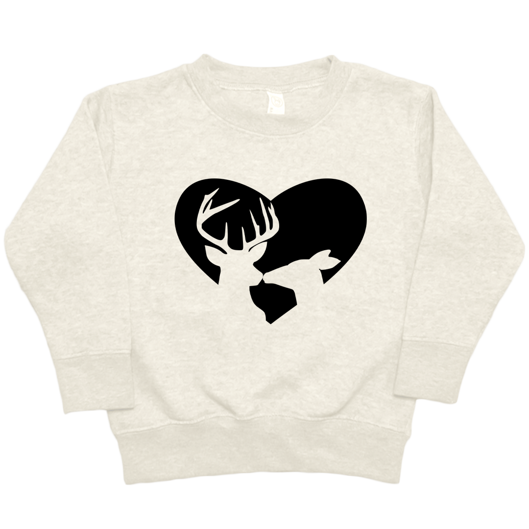 Deer Romance Toddler Crew Neck Sweatshirt