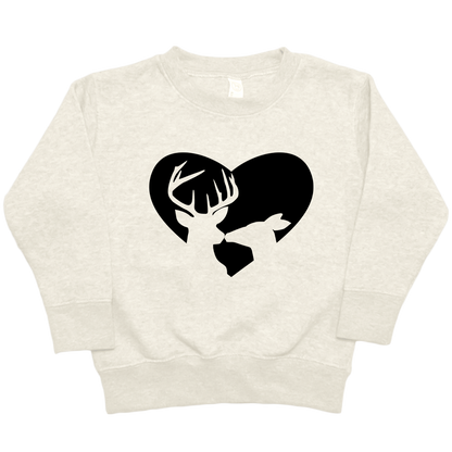 Deer Romance Toddler Crew Neck Sweatshirt