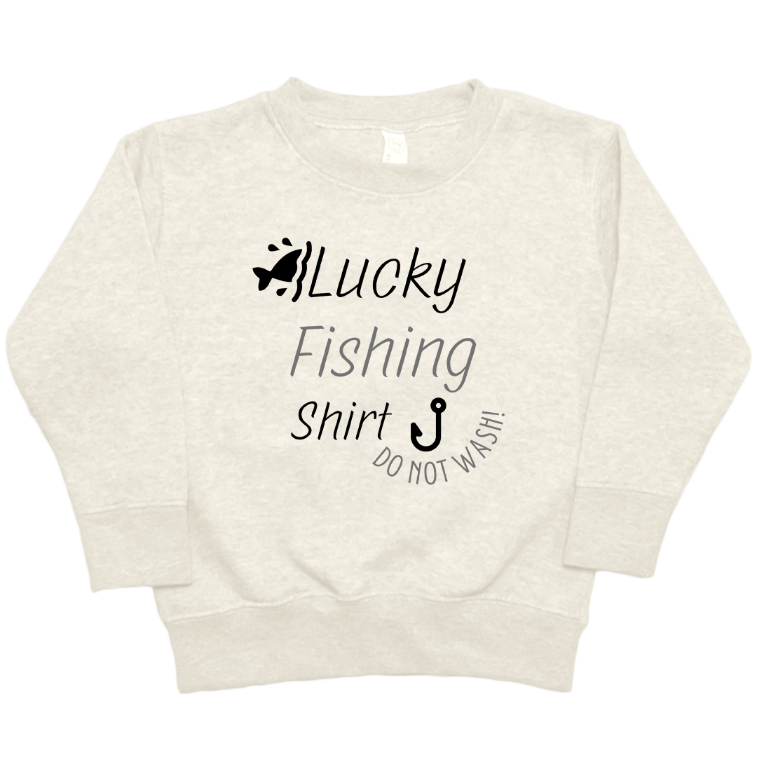 Lucky Fishing Shirt Toddler Crew Neck Sweatshirt