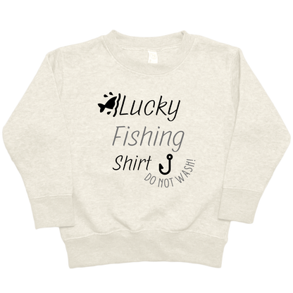 Lucky Fishing Shirt Toddler Crew Neck Sweatshirt