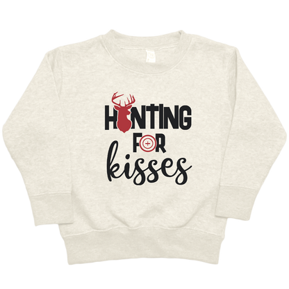 Hunting For Kisses Toddler Crew Neck Sweatshirt