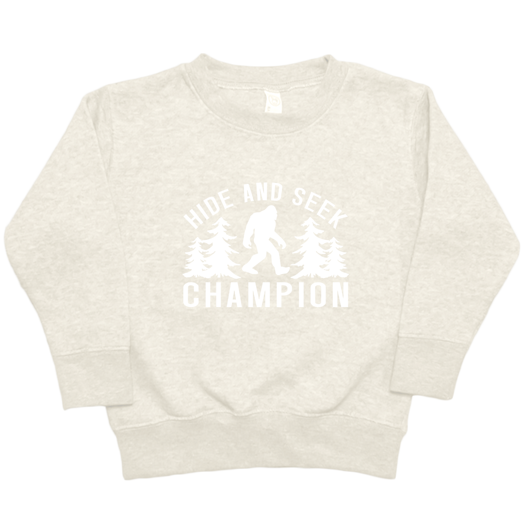 Hide and Seek Sasquatch Toddler Crew Neck Sweatshirt