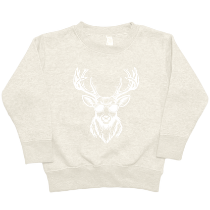 Cool Deer Toddler Crew Neck Sweatshirt