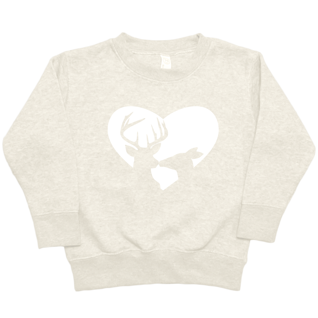 Deer Romance Toddler Crew Neck Sweatshirt