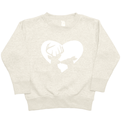 Deer Romance Toddler Crew Neck Sweatshirt