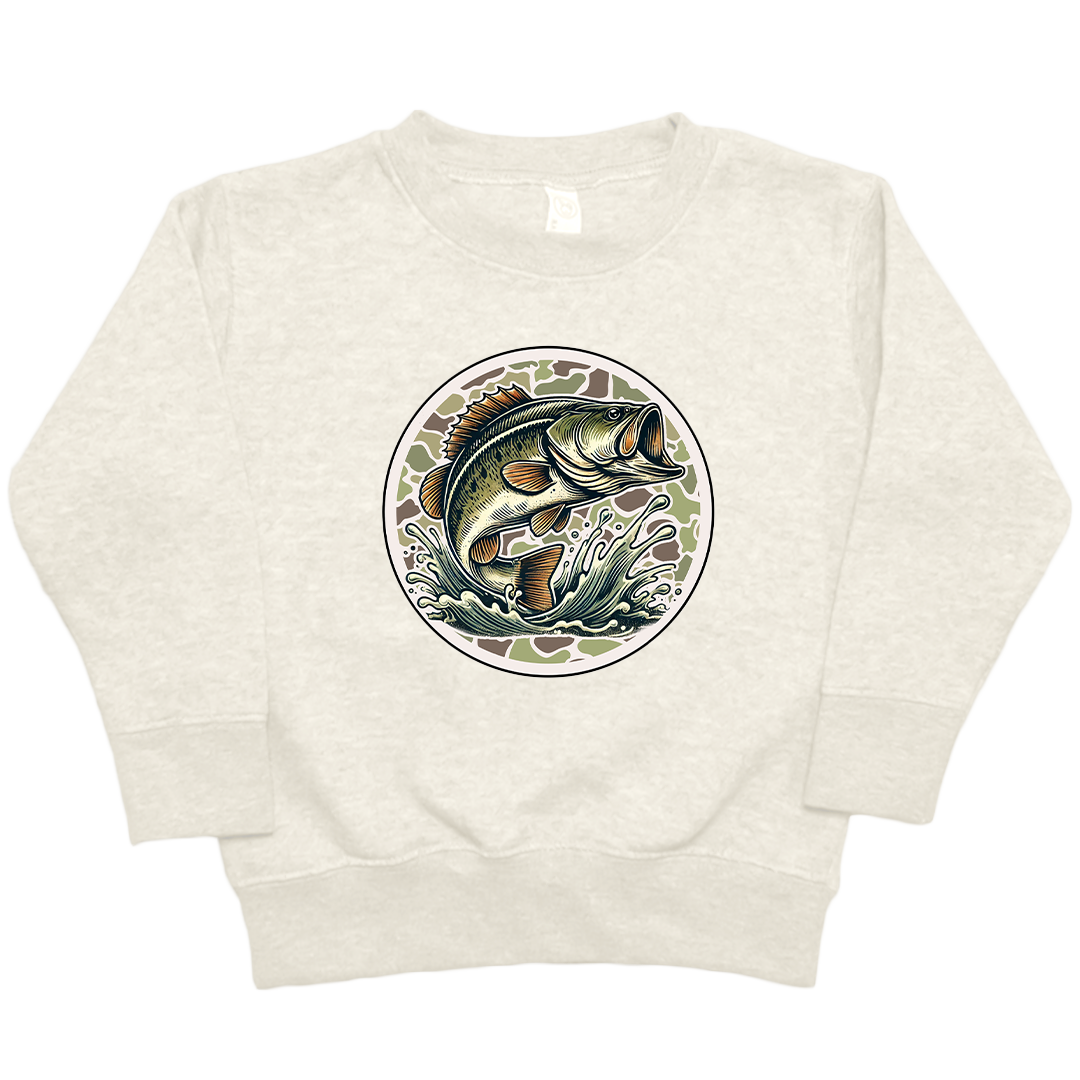 Jumping Bass Toddler Crew Neck Sweatshirt